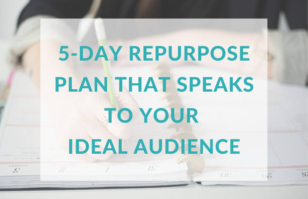 5-Day Repurpose Plan that Speaks to Your Ideal Audience