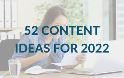 52 Content Ideas for 2022